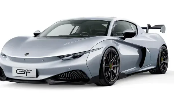 Sleek silver Mullen Qiantu K50 sports car showcased in an HD PC desktop wallpaper and background.