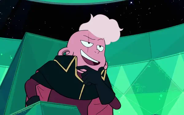HD PC desktop wallpaper featuring a character from the TV show Lars of the Stars, set against a vibrant, starry space background.