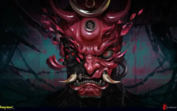  Samurai Oni Mask - Cyberpunk 2077 by Marta Dettlaff