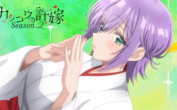 HD anime wallpaper featuring Hiro Segawa from A Couple of Cuckoos Season 2 with vibrant green background and detailed character art.