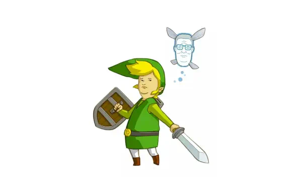 HD PC desktop wallpaper featuring a crossover of King of the Hill and The Legend of Zelda, blending iconic characters in a unique video game-inspired design.