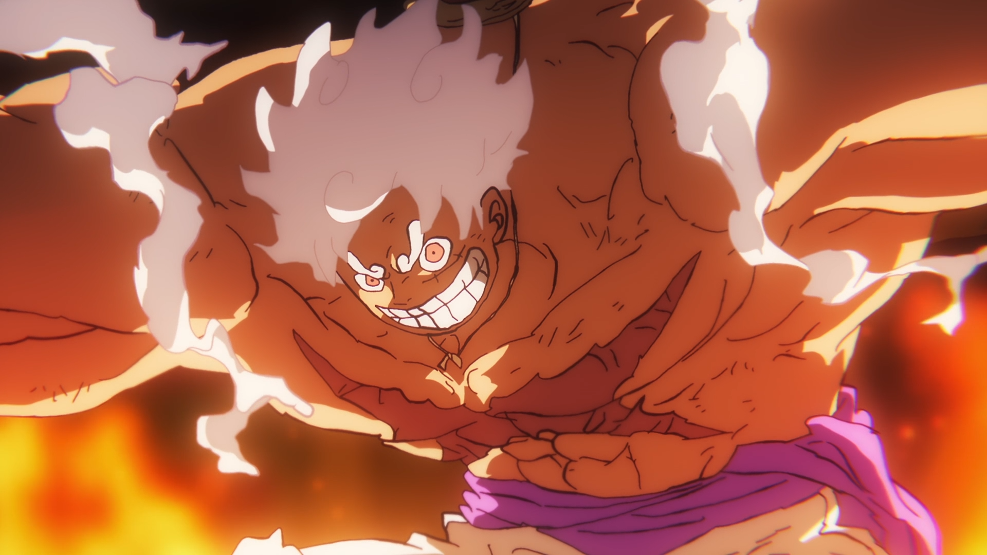 Monkey D. Luffy — Gear 5: Inferno Smile (HD Wallpaper) | 1920x1080 ...