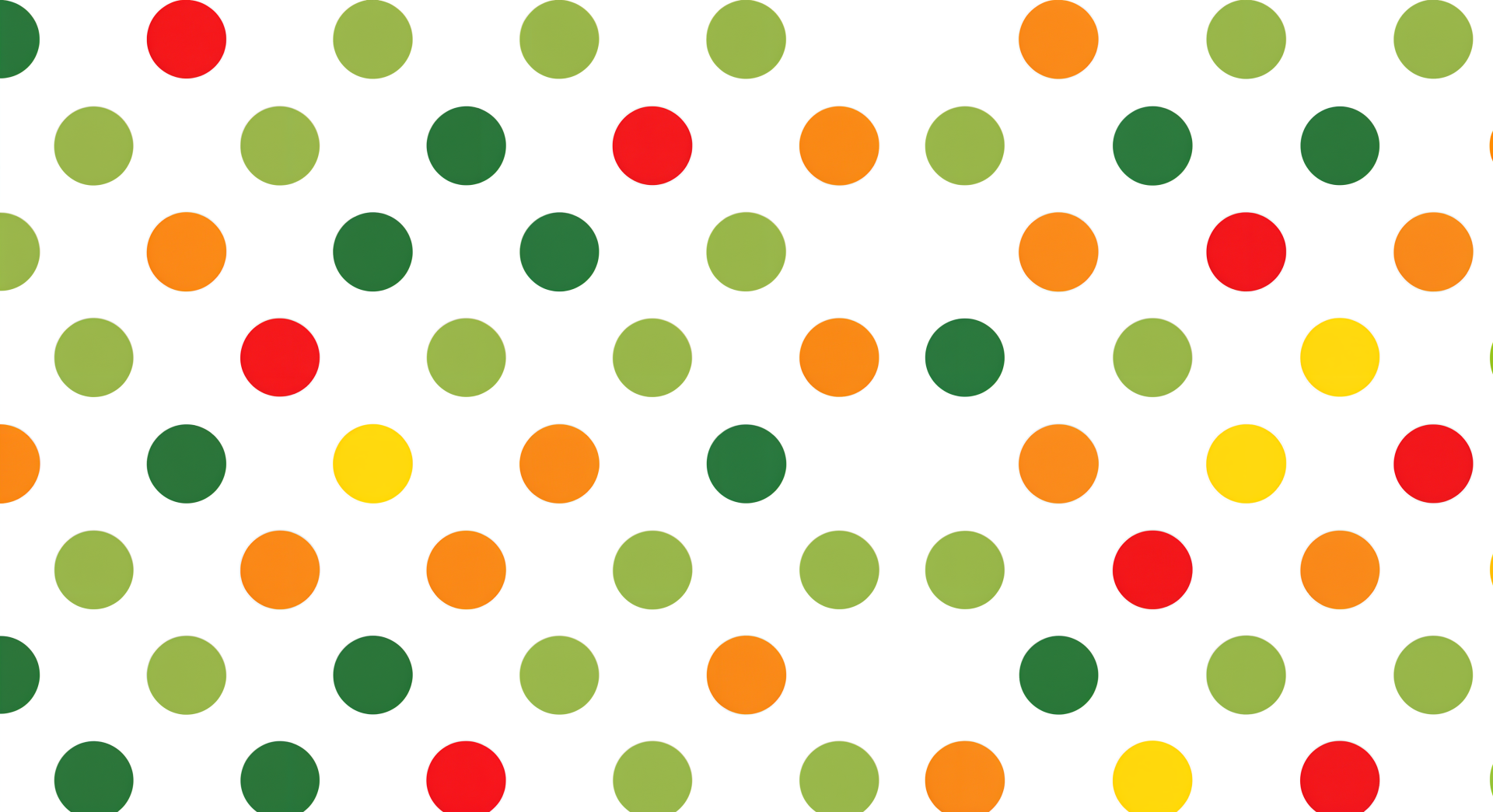 4K Ultra HD PC desktop wallpaper: colorful polka dot pattern of red, orange, yellow and green dots on a white background.