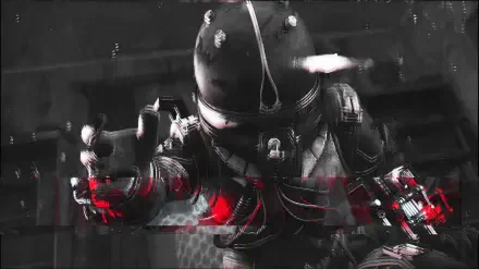 HD PC desktop wallpaper and background for the video game Cronos: The New Dawn — a dark, armored space‑suit soldier lunges forward through red glitch highlights and gritty sci‑fi textures.