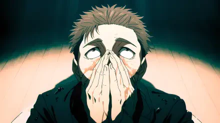 Hiromi Higuruma (Jujutsu Kaisen 3rd Season) — sorcerer protagonist clutching his face, eyes rolled back under intense lighting; 4K Ultra HD PC desktop wallpaper.