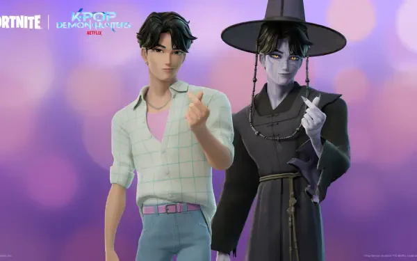 video game Fortnite KPop Demon Hunters Saja Boys HD Desktop Wallpaper | Background Image