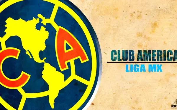 Club América crest with Club América Liga MX text on aged parchment — soccer 2K Quad HD PC desktop wallpaper and background.