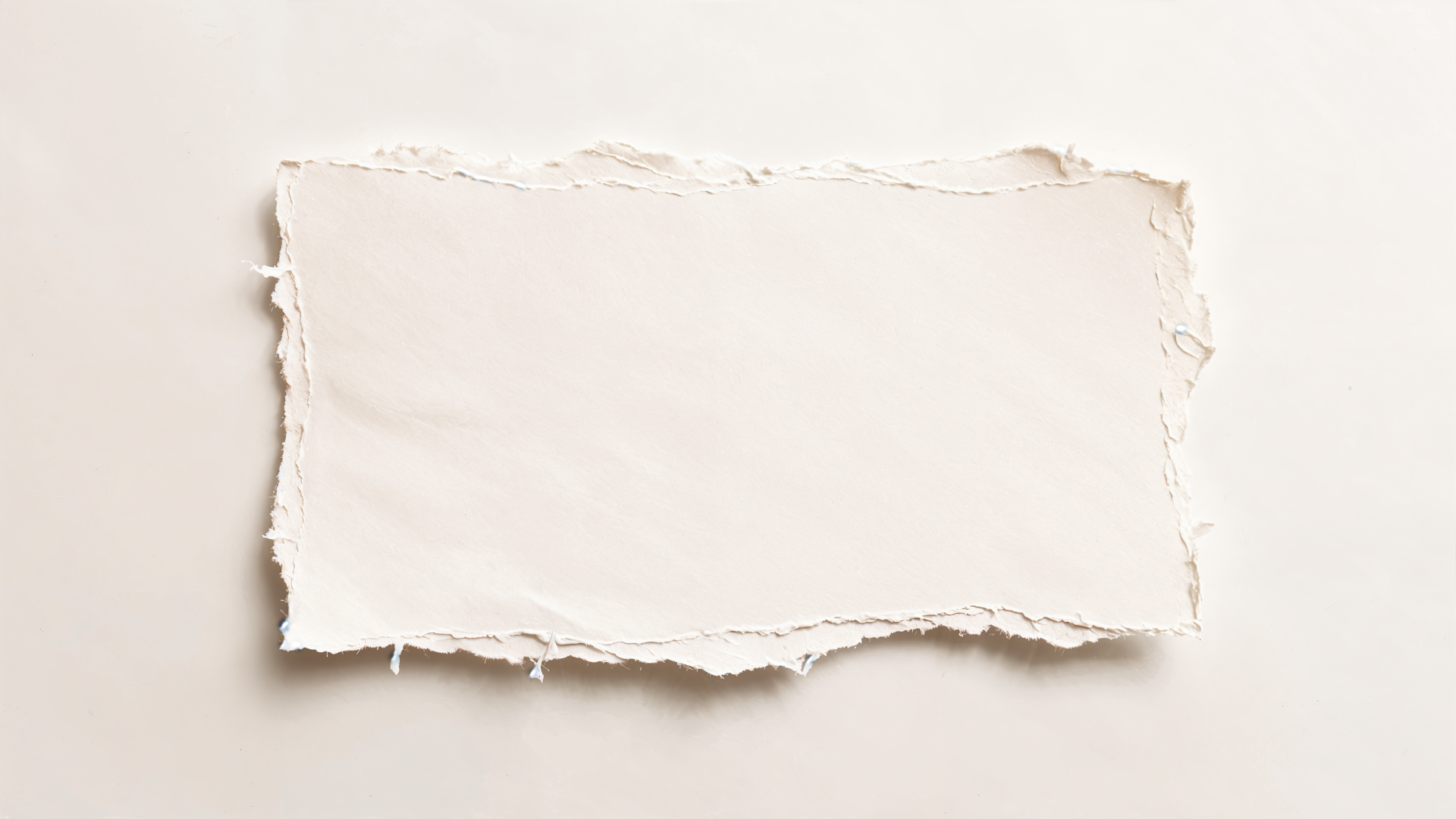 Clean blank white torn paper on a soft beige background, 4K Ultra HD PC desktop wallpaper.