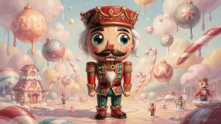 nutcracker toy gingerbread house candy HD Desktop Wallpaper | Background Image