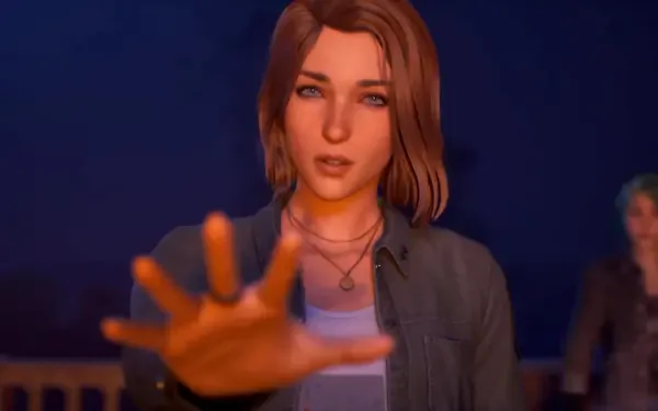 4K Ultra HD PC desktop wallpaper and background from the video game Life Is Strange: Reunion — Life Is Strange protagonist reaching out toward the viewer against a twilight sky.