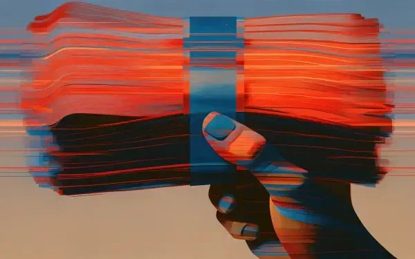 4K Ultra HD PC desktop wallpaper showing a stylized hand gripping a blurred stack of cash in red-blue tones, symbolizing capitalism and money.