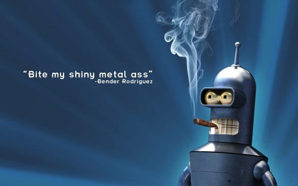 TV Show Futurama Bender Smoking Cigar Robot HD Wallpaper | Background Image