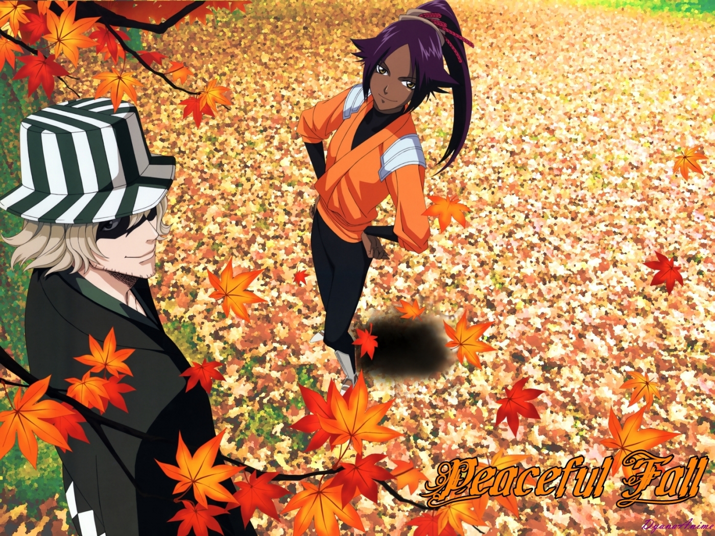 Download Yoruichi Shihôin Kisuke Urahara Anime Bleach Wallpaper