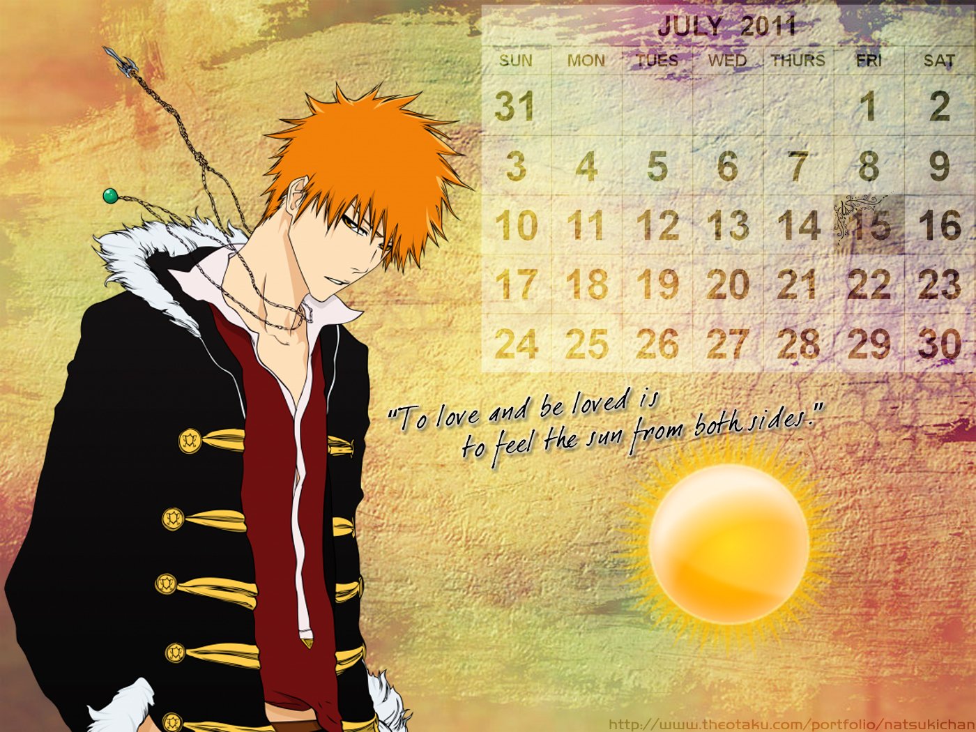 Anime Calendar, text, birthday game, month, Anime characters, crossover,  role, Naruto, ninja, Ichigo, Bleach, Shinigami, Luf…