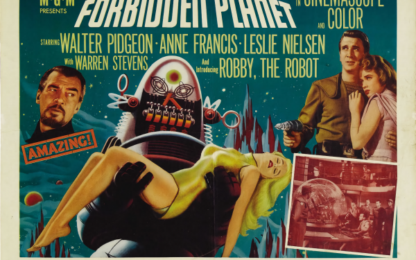 Movie Forbidden Planet Horror Creepy Spooky Scary Halloween Sci Fi Robby the Robot HD Wallpaper | Background Image