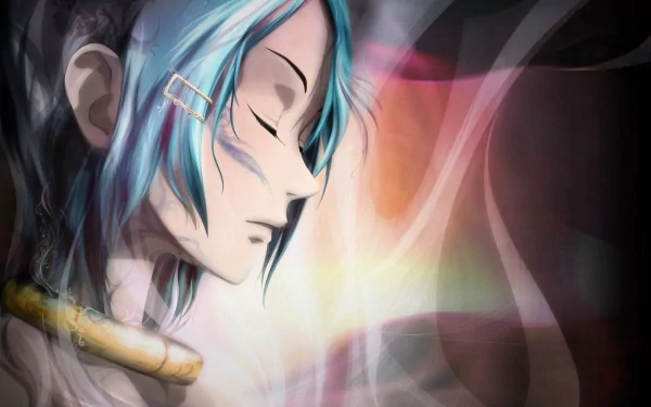 HD PC desktop wallpaper featuring a close-up of Eureka from the anime Eureka Seven with soft lighting and vibrant colors.