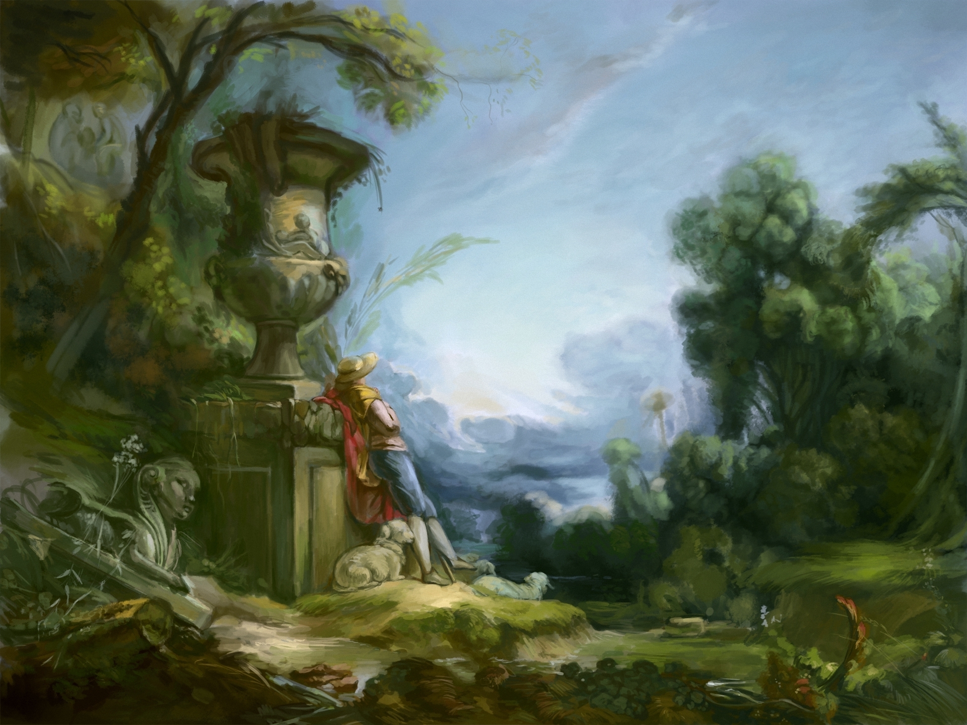 Download Fantasy Artistic HD Wallpaper by François Boucher