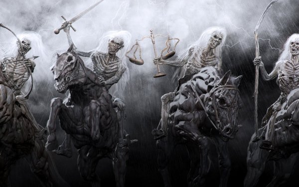 Dark Four Horsemen of the Apocalypse Armageddon Occult HD Wallpaper | Background Image