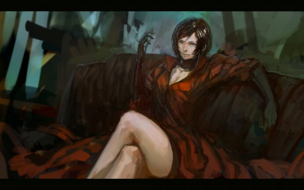 Video Game Resident Evil 6 Resident Evil Ada Wong Red Dress Dress Black Hair Short Hair Glove HD Wallpaper | Background Image