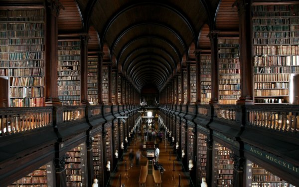 Man Made Room Library Book HD Wallpaper | Background Image