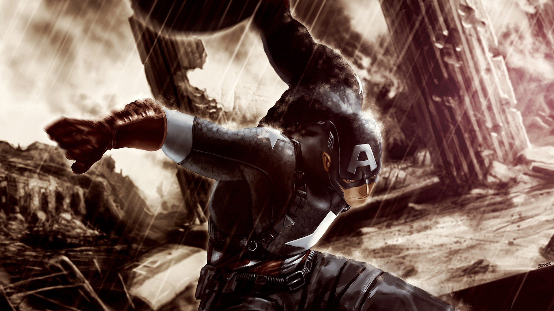Download Comic Captain America HD Wallpaper