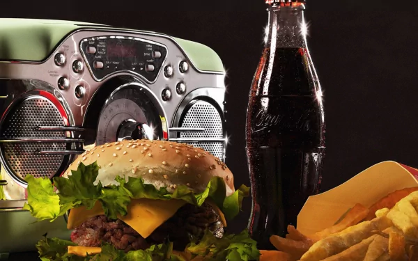 hamburger food still life HD Desktop Wallpaper | Background Image