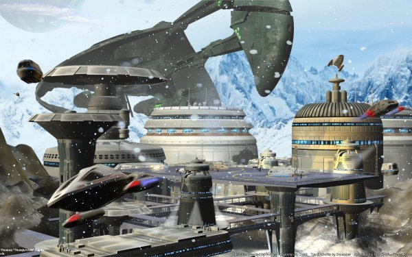 Sci Fi Star Trek Space Shuttle Snow Romulan HD Wallpaper | Background Image