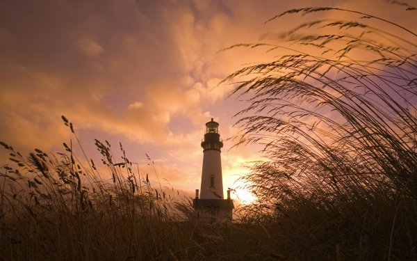 Man Made Lighthouse Buildings Sunrise Sunset HD Wallpaper | Background Image