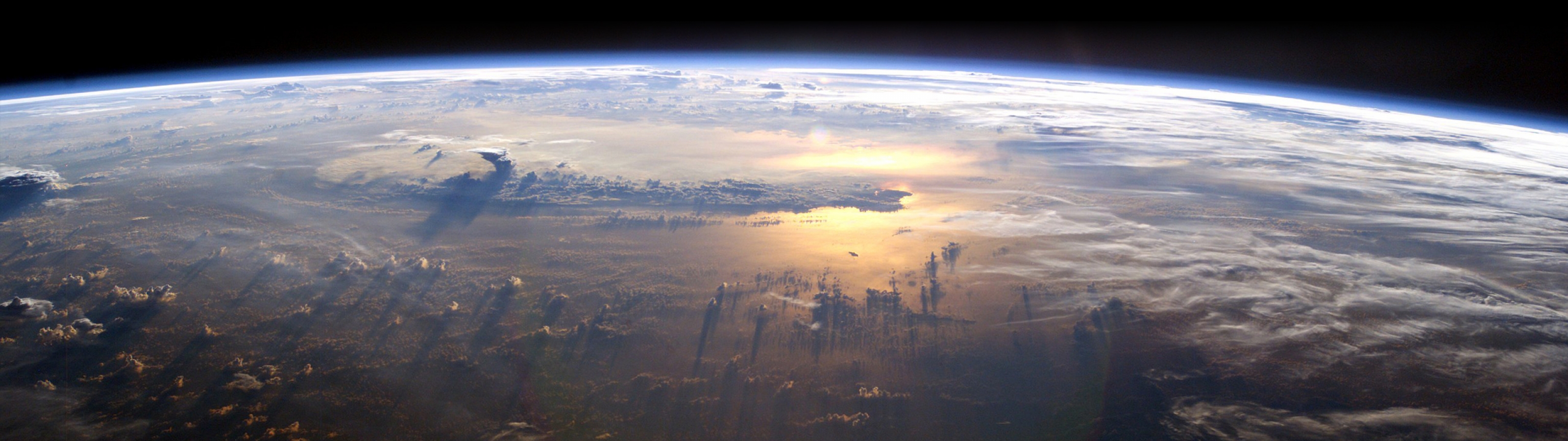 From Space Wallpaper And Background Image 3200x900