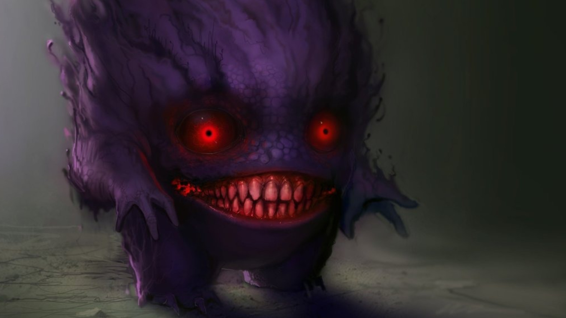 Gengar Fan art Pokémon smash purple fictional Character desktop  Wallpaper png  PNGWing
