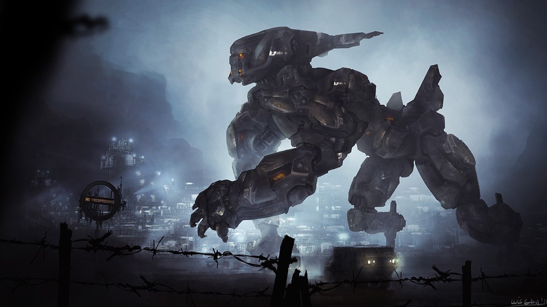 Download Sci Fi Robot HD Wallpaper by Luis Gama | 1920x1080 | Wallpaper ...