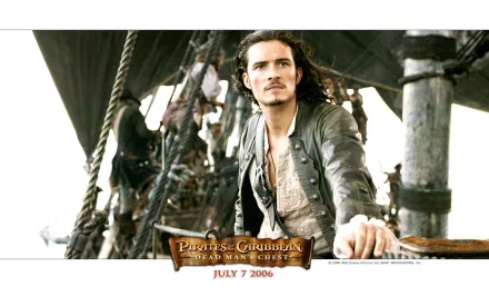 Will Turner Orlando Bloom movie Pirates Of The Caribbean: Dead Man's Chest HD Desktop Wallpaper | Background Image