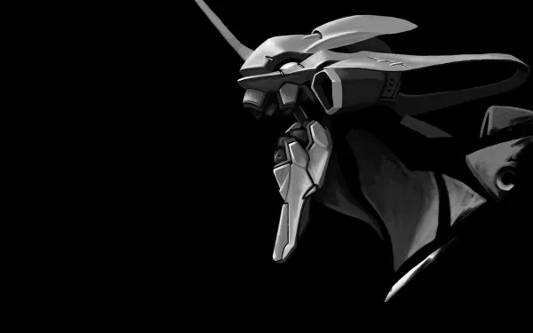 A striking HD wallpaper featuring Evangelion Unit-01 from the anime series Neon Genesis Evangelion, showcasing its intricate design against a dark background.