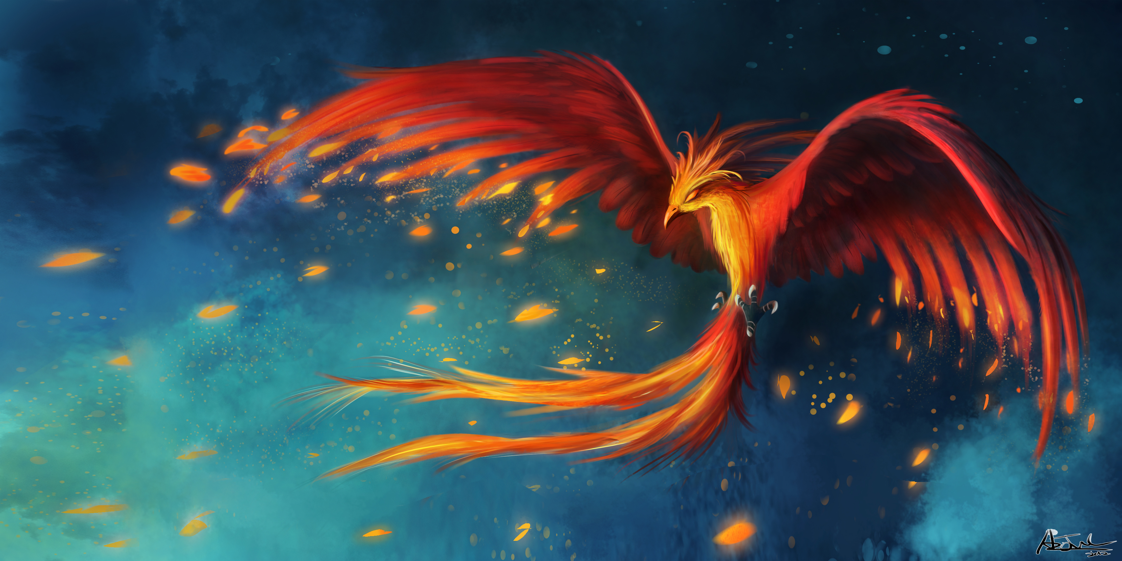 Fantasy Phoenix HD Wallpaper | Background Image