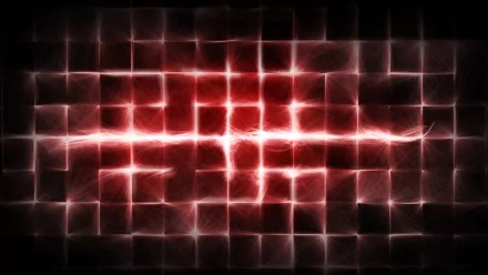 HD PC desktop wallpaper featuring an abstract pattern of glowing red lines forming a grid-like design on a dark background.