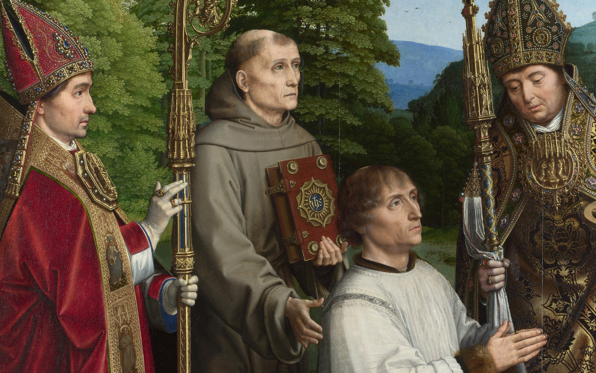Canon Bernardijn Salviati and Three Saints by Gerard David