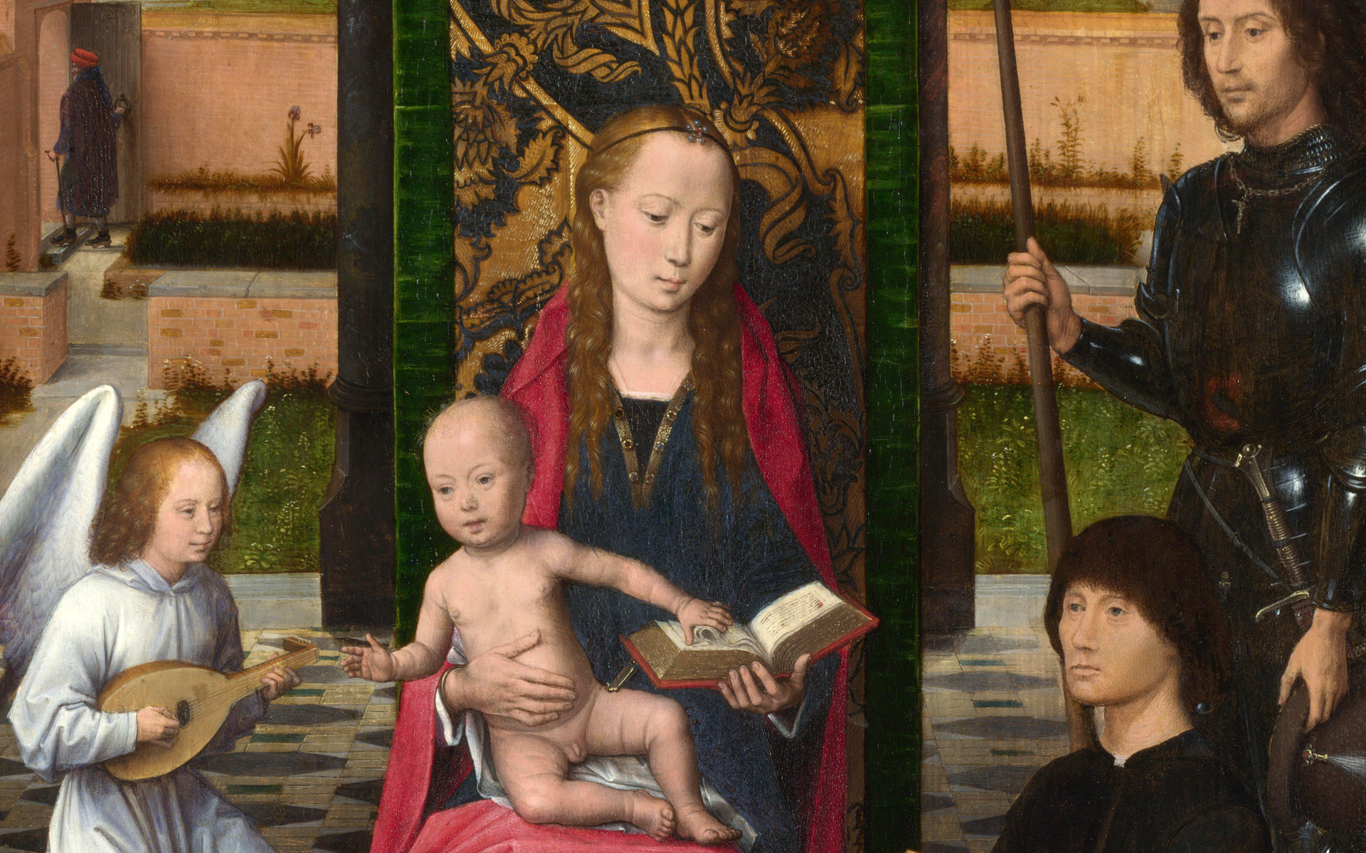 The Virgin and Child with Angel Saint Georges by Hans Memling