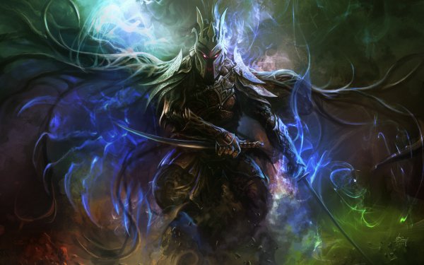 Fantasy Warrior Armor Sword HD Wallpaper | Background Image