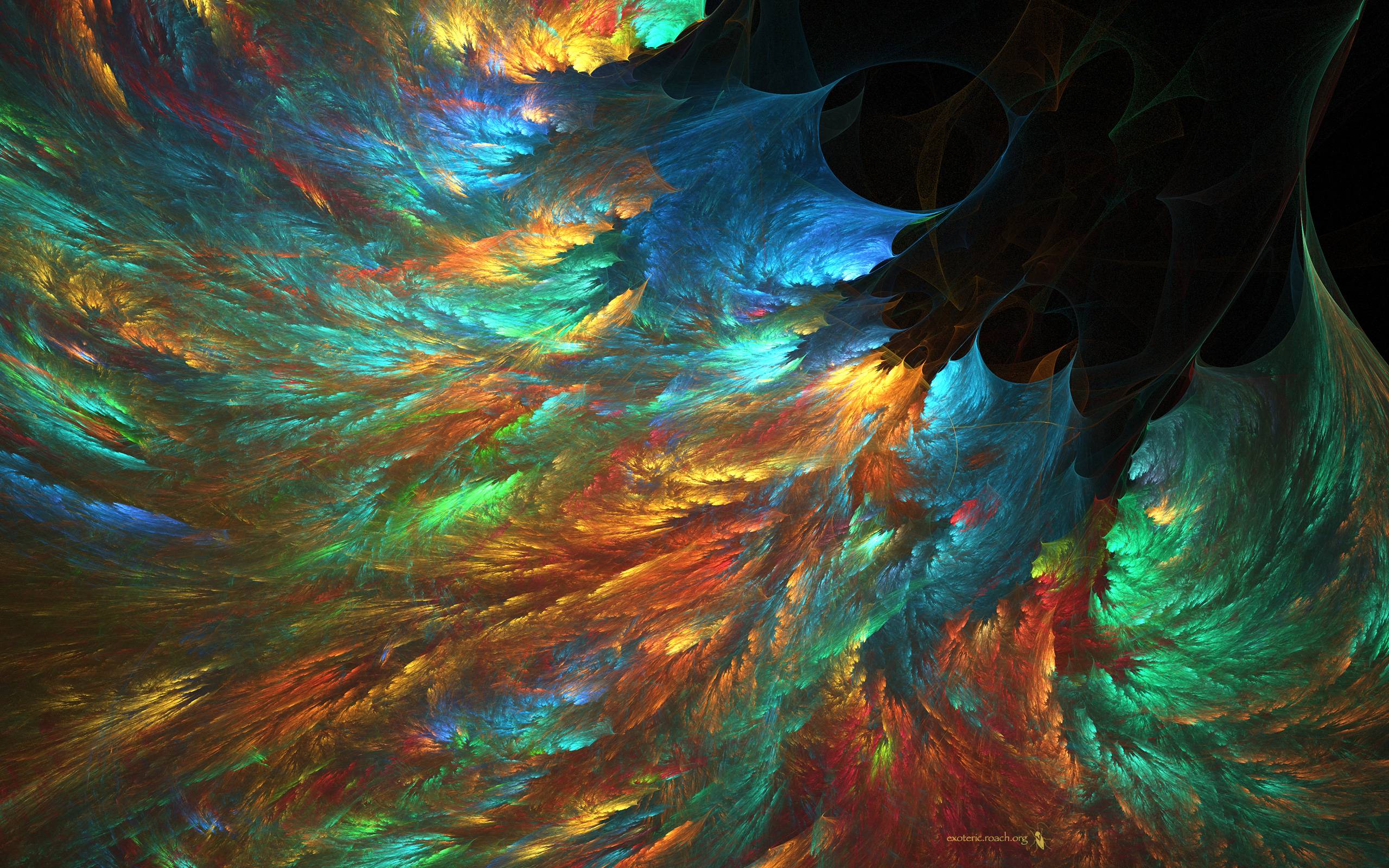 Download Colorful Colors Fractal Abstract Artistic Hd Wallpaper