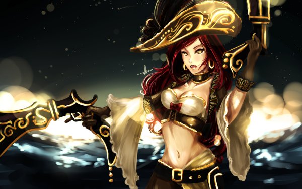 Video Game League Of Legends Fantasy Pirate Miss Fortune HD Wallpaper | Background Image