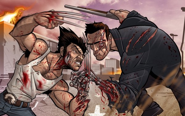 Comics The Ultimate Clash Wolverine Terminator Logan James Howlett HD Wallpaper | Background Image