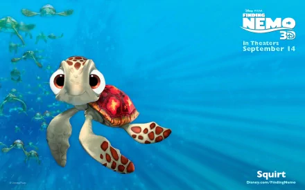 Squirt (Finding Nemo) turtle movie Finding Nemo HD Desktop Wallpaper | Background Image