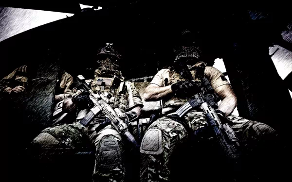 army dark Special Forces military soldier HD Desktop Wallpaper | Background Image