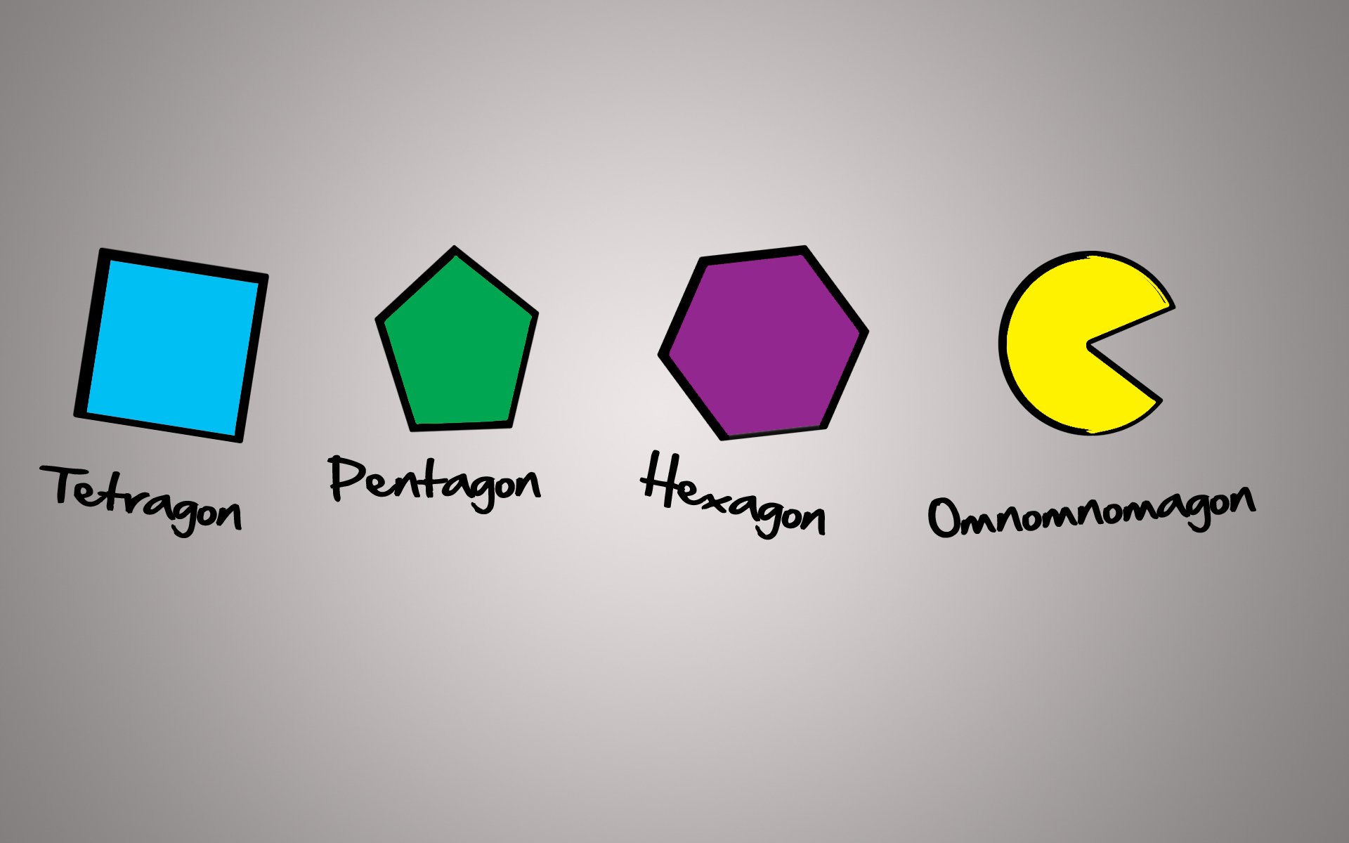Download Video Game Pac-Man Shapes Geometry HD Wallpaper