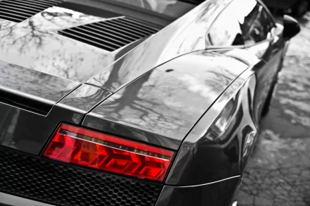 Close-up of a sleek Lamborghini Gallardo rear, captured in sharp detail for a 4K Ultra HD PC desktop wallpaper and background.