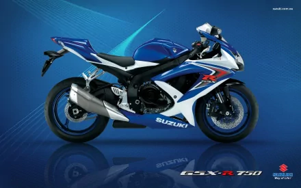 blue bike motorcycle vehicle Suzuki HD Desktop Wallpaper | Background Image