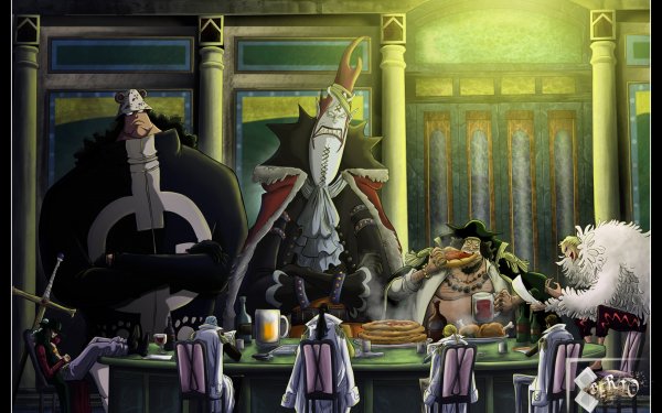 Anime One Piece Shichibukai Dracule Mihawk Bartholomew Kuma Marshall D. Teach Gekko Moriah HD Wallpaper | Background Image