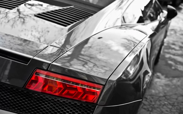 Close-up of a sleek Lamborghini Gallardo rear, captured in sharp detail for a 4K Ultra HD PC desktop wallpaper and background.