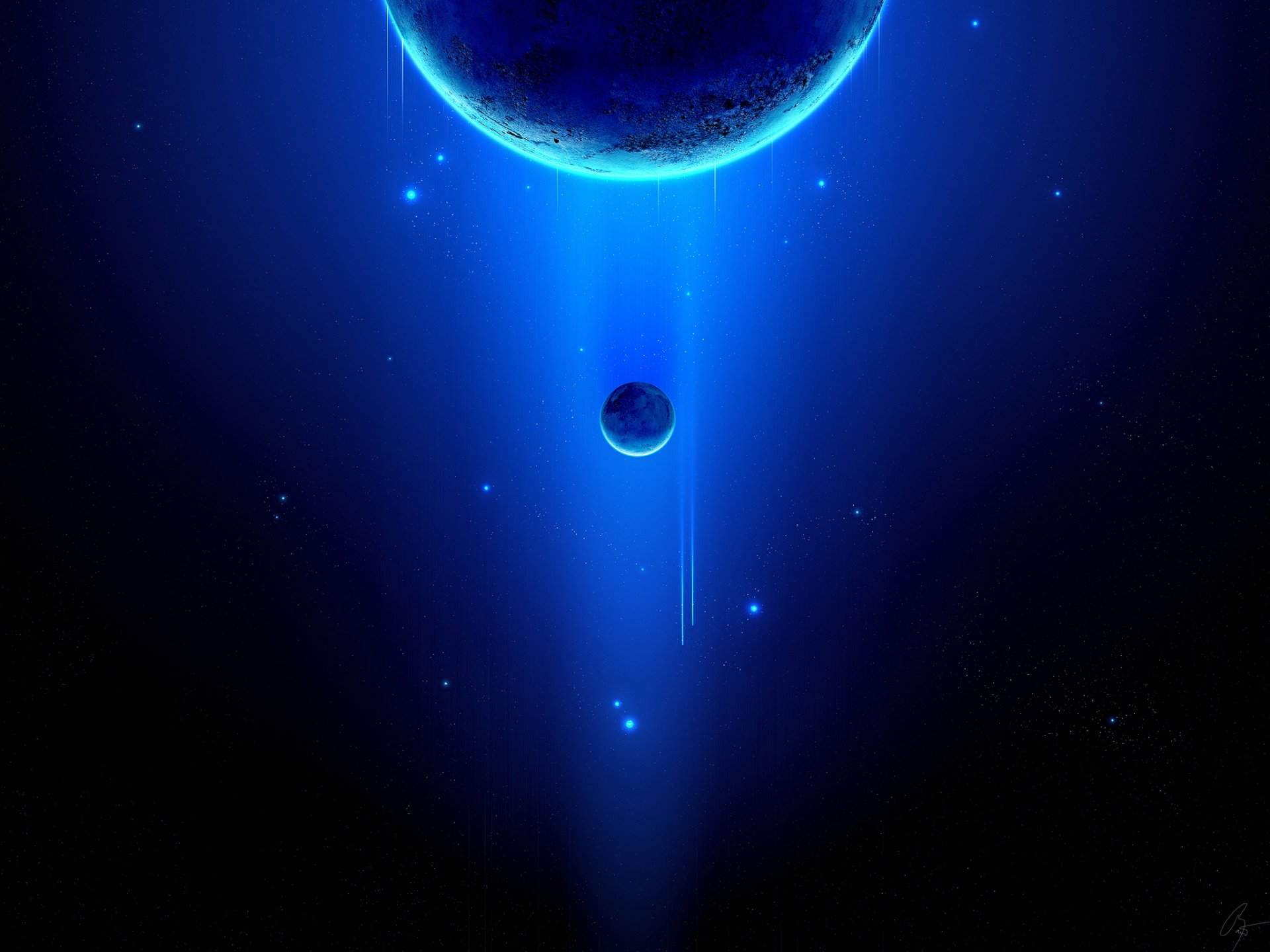 Cosmic Serenity: Blue Planet HD Wallpaper