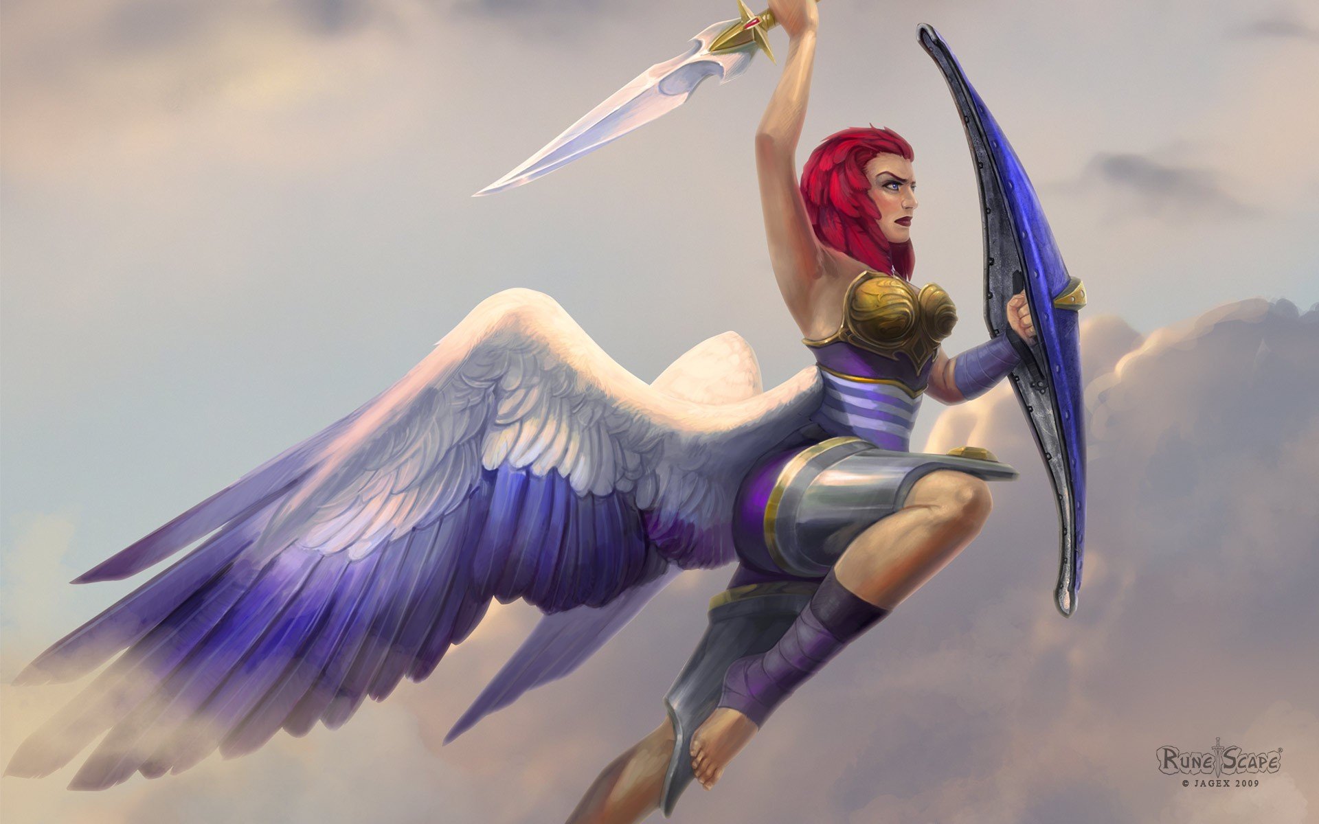 Download Warrior Angel Wings Video Game Runescape  HD Wallpaper